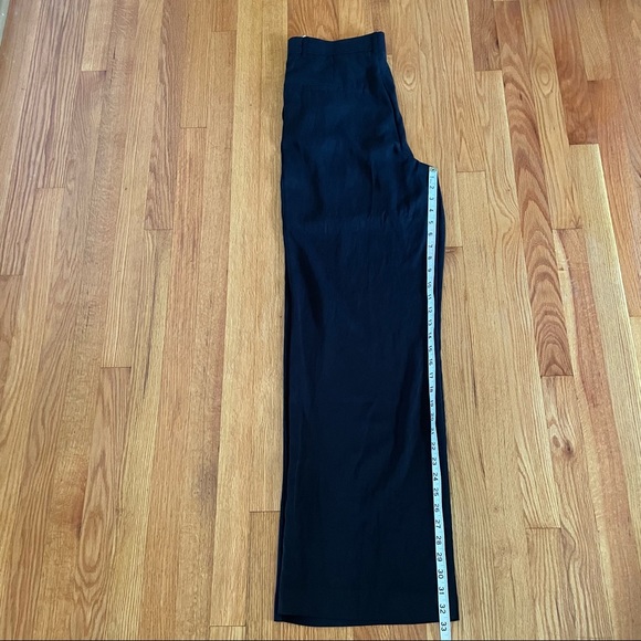 Zara High Waisted Full Length Straight Trouser Pants Black 7385/499 - Picture 9 of 14